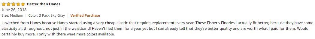 ردود الفعل الملابس الداخلية للرجال