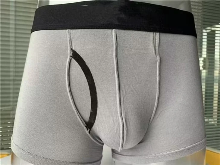 Custom Logo Men's Underwear Wholesale European Large Size Underwear Cotton Solid Breathable Sports Long Men's Boxer suppliers
