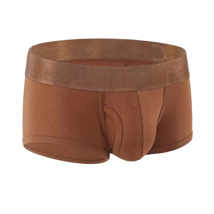 Famous boxer briefs mens underwear brands brown color basic mens underwear